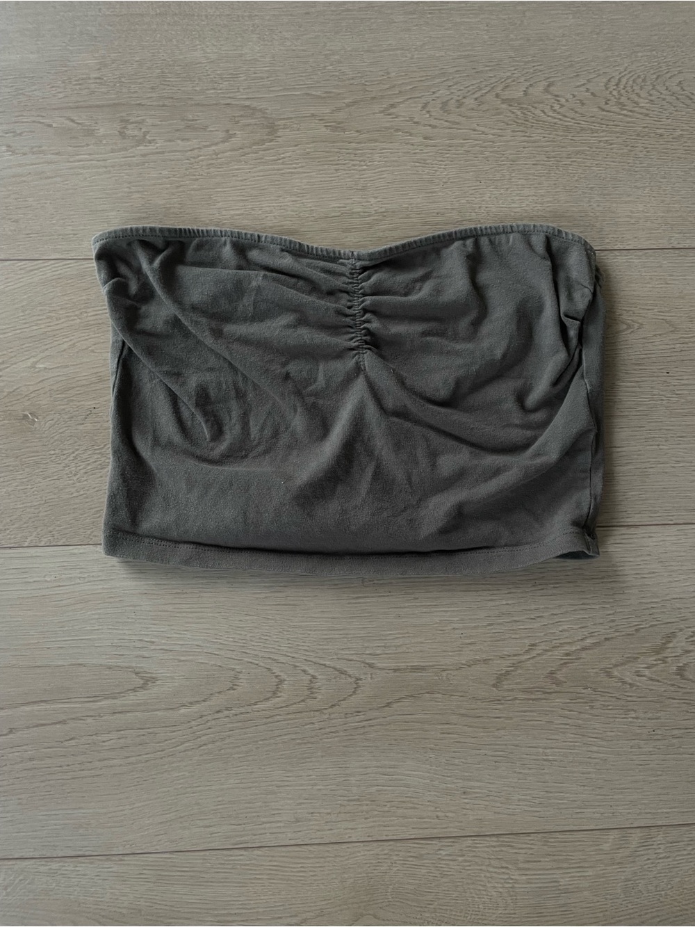Vintage Garage Strapless Ruched Tube Top